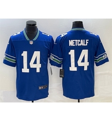 Men Seattle Seahawks 14 DK Metcalf Royal Vapor Untouchable Limited Stitched Football Jersey
