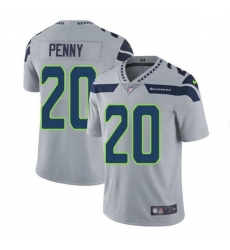 Men Seattle Seahawks 20 Rashaad Penny Grey Vapor Untouchable Limited Stitched Jersey