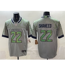 Men Seattle Seahawks 22 Rashid Shaheed Grey 2025 F U S E Rivalries Vapor Untouchable Limited Stitched Football Jersey