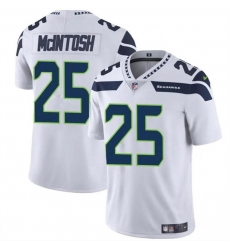 Men Seattle Seahawks 25 Kenny McIntosh White Vapor Limited Stitched Football Jersey