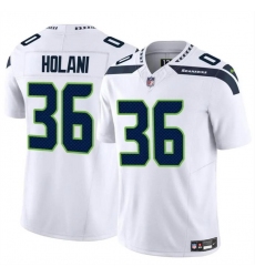 Men Seattle Seahawks 36 George Holani White 2024 F U S E Vapor Limited Stitched Football Jersey