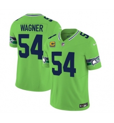 Men Seattle Seahawks 54 Bobby Wagner 2023 F U S E  With 4 Star C Patch Green Limited Stitched Football Jersey