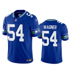 Men Seattle Seahawks 54 Bobby Wagner Royal 2023 F U S E  Vapor Limited Throwback Stitched Jersey