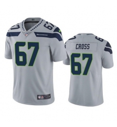 Men Seattle Seahawks 67 Charles Cross Grey Vapor Untouchable Limited Stitched jersey