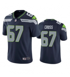 Men Seattle Seahawks 67 Charles Cross Navy Vapor Untouchable Limited Stitched jersey