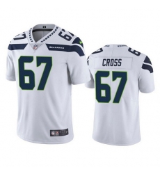 Men Seattle Seahawks 67 Charles Cross White Vapor Untouchable Limited Stitched jersey