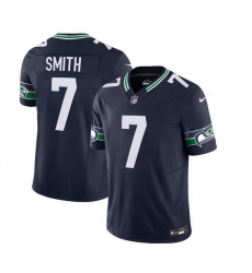 Men Seattle Seahawks 7 Geno Smith 2023 F U S E  Navy Limited Stitched Football Jersey