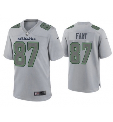 Men Seattle Seahawks 87 Noah Fant Grey Atmosphere Fashion Stitched Game Jersey