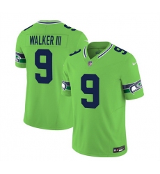 Men Seattle Seahawks 9 Kenneth Walker III 2023 F U S E  Green Limited Stitched Football Jersey
