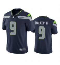 Men Seattle Seahawks 9 Kenneth Walker III Navy Vapor Untouchable Limited Stitched Jersey