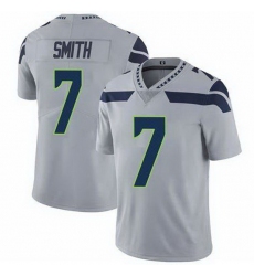 Men Seattle Seahawks Geno Smith #7 Grey Vapor Limited NFL Jersey
