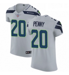 Mens Nike Seattle Seahawks 20 Rashaad Penny Grey Alternate Vapor Untouchable Elite Player NFL Jersey