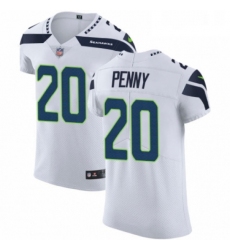 Mens Nike Seattle Seahawks 20 Rashaad Penny White Vapor Untouchable Elite Player NFL Jersey