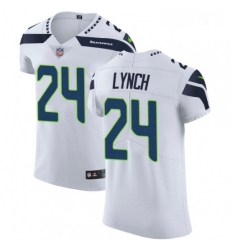 Mens Nike Seattle Seahawks 24 Marshawn Lynch White Vapor Untouchable Elite Player NFL Jersey