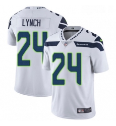 Mens Nike Seattle Seahawks 24 Marshawn Lynch White Vapor Untouchable Limited Player NFL Jersey