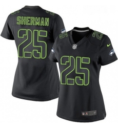 Mens Nike Seattle Seahawks 25 Richard Sherman Elite Grey Alternate USA Flag Fashion NFL Jersey