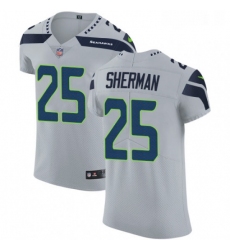 Mens Nike Seattle Seahawks 25 Richard Sherman Grey Alternate Vapor Untouchable Elite Player NFL Jersey