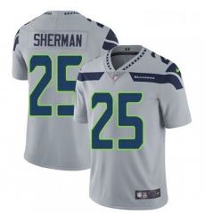 Mens Nike Seattle Seahawks 25 Richard Sherman Grey Alternate Vapor Untouchable Limited Player NFL Jersey