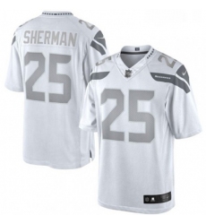 Mens Nike Seattle Seahawks 25 Richard Sherman Limited White Platinum NFL Jersey