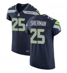 Mens Nike Seattle Seahawks 25 Richard Sherman Steel Blue Team Color Vapor Untouchable Elite Player NFL Jersey