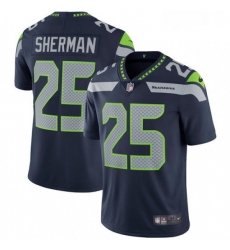 Mens Nike Seattle Seahawks 25 Richard Sherman Steel Blue Team Color Vapor Untouchable Limited Player NFL Jersey