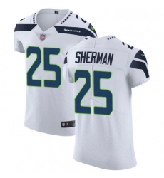 Mens Nike Seattle Seahawks 25 Richard Sherman White Vapor Untouchable Elite Player NFL Jersey