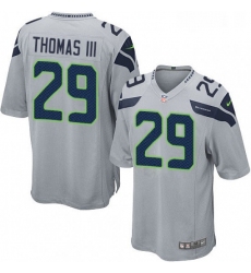 Mens Nike Seattle Seahawks 29 Earl Thomas III Game Grey Alternate NFL Jersey
