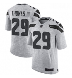 Mens Nike Seattle Seahawks 29 Earl Thomas III Limited Gray Gridiron II NFL Jersey