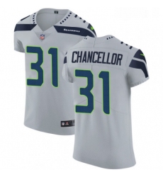 Mens Nike Seattle Seahawks 31 Kam Chancellor Grey Alternate Vapor Untouchable Elite Player NFL Jersey