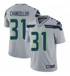 Mens Nike Seattle Seahawks 31 Kam Chancellor Grey Alternate Vapor Untouchable Limited Player NFL Jersey