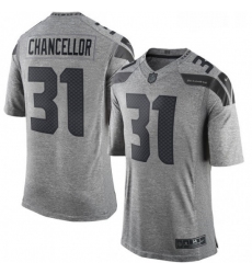 Mens Nike Seattle Seahawks 31 Kam Chancellor Limited Gray Gridiron NFL Jersey