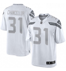 Mens Nike Seattle Seahawks 31 Kam Chancellor Limited White Platinum NFL Jersey