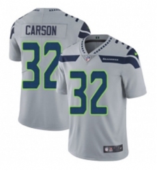 Mens Nike Seattle Seahawks 32 Chris Carson Grey Alternate Vapor Untouchable Limited Player NFL Jersey