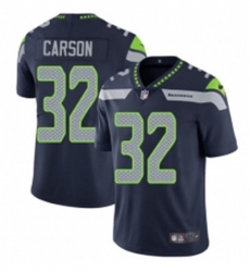 Mens Nike Seattle Seahawks 32 Chris Carson Navy Blue Team Color Vapor Untouchable Limited Player NFL Jersey
