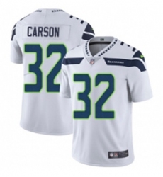 Mens Nike Seattle Seahawks 32 Chris Carson White Vapor Untouchable Limited Player NFL Jersey