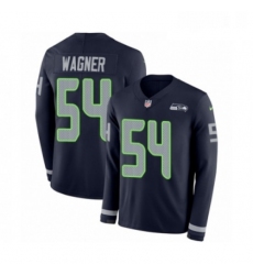 Mens Nike Seattle Seahawks 54 Bobby Wagner Limited Navy Blue Therma Long Sleeve NFL Jersey