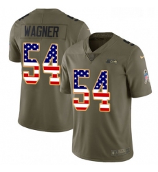 Mens Nike Seattle Seahawks 54 Bobby Wagner Limited OliveUSA Flag 2017 Salute to Service NFL Jersey