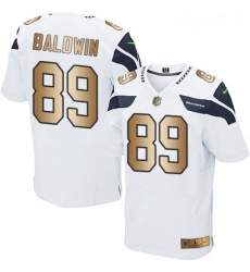 Mens Nike Seattle Seahawks 89 Doug Baldwin Elite WhiteGold NFL Jersey