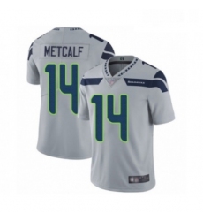 Mens Seattle Seahawks 14 DK Metcalf Grey Alternate Vapor Untouchable Limited Player Football Jersey