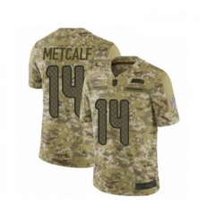 Mens Seattle Seahawks 14 DK Metcalf Limited Camo 2018 Salute to Service Football Jersey