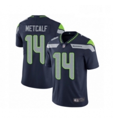 Mens Seattle Seahawks 14 DK Metcalf Navy Blue Team Color Vapor Untouchable Limited Player Football Jersey