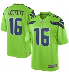 Mens Seattle Seahawks Tyler Lockett Nike Green Color Rush Limited Jersey