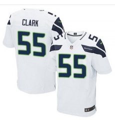NEW Seattle Seahawks #55 Frank Clark White mens Stitched NFL Elite Jersey
