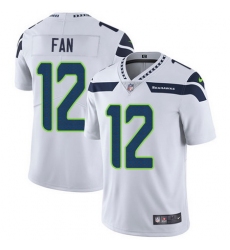 Nike Seahawks #12 Fan White Mens Stitched NFL Vapor Untouchable Limited Jersey