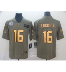 Nike Seahawks 16 Tyler Lockett 2019 Olive Gold Salute To Service Limited Jersey
