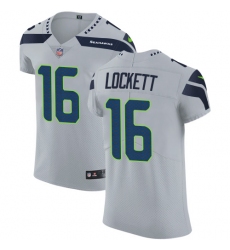 Nike Seahawks #16 Tyler Lockett Grey Alternate Mens Stitched NFL Vapor Untouchable Elite Jersey