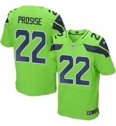 Nike Seahawks #22 C J Prosise Green Mens Stitched NFL Elite Rush Jersey