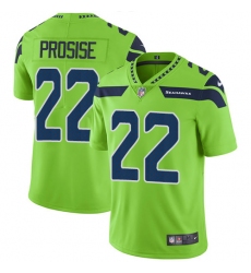 Nike Seahawks #22 C J Prosise Green Mens Stitched NFL Limited Rush Jersey