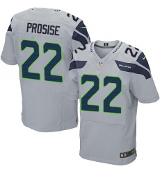 Nike Seahawks #22 C  J  Prosise Grey Alternate Mens Stitched NFL Elite Jersey