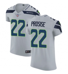 Nike Seahawks #22 C J Prosise Grey Alternate Mens Stitched NFL Vapor Untouchable Elite Jersey
